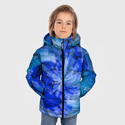 Куртка зимняя для мальчика Геометрическое цунами, цвет: 3D-черный — фото 2