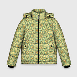 Куртка зимняя для мальчика Цветочный орнамент паттерн, цвет: 3D-красный