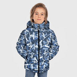 Куртка зимняя для мальчика Сноубордист и Лыжник - камуфляж, цвет: 3D-светло-серый — фото 2
