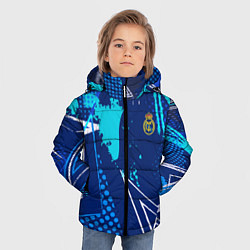 Куртка зимняя для мальчика Реал Мадрид фк эмблема, цвет: 3D-светло-серый — фото 2
