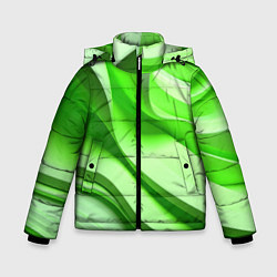 Зимняя куртка для мальчика Светлые зеленые волны