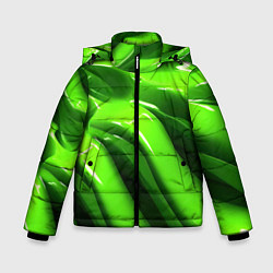 Куртка зимняя для мальчика Текстура зеленая слизь, цвет: 3D-красный