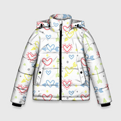 Куртка зимняя для мальчика Color hearts, цвет: 3D-светло-серый