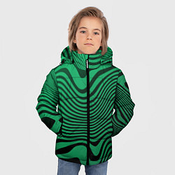 Куртка зимняя для мальчика Абстрактный узор волн, цвет: 3D-красный — фото 2