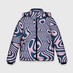 Куртка зимняя для мальчика Абстрактный размытый узор, цвет: 3D-светло-серый