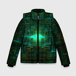 Зимняя куртка для мальчика Тёмно-зелёная электросхема