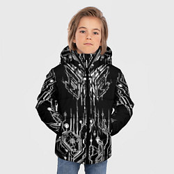 Куртка зимняя для мальчика Киберпанк-модерн, цвет: 3D-светло-серый — фото 2