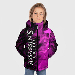 Куртка зимняя для мальчика Assassins Creed pro gaming: по-вертикали, цвет: 3D-черный — фото 2