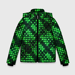 Зимняя куртка для мальчика Яркие зеленые точки