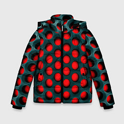 Куртка зимняя для мальчика Сотовая структура 3D, цвет: 3D-черный