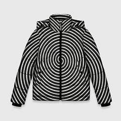 Зимняя куртка для мальчика Оптическая иллюзия спираль