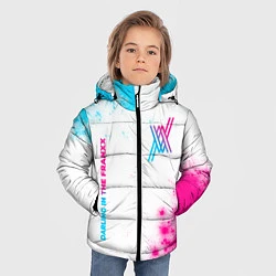 Куртка зимняя для мальчика Darling in the FranXX neon gradient style: надпись, цвет: 3D-черный — фото 2