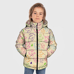 Куртка зимняя для мальчика Птичьи лапки, цвет: 3D-светло-серый — фото 2