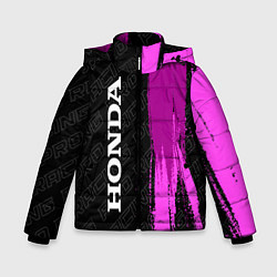 Куртка зимняя для мальчика Honda pro racing: по-вертикали, цвет: 3D-черный
