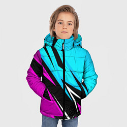 Куртка зимняя для мальчика Неоновая униформа для зала, цвет: 3D-черный — фото 2