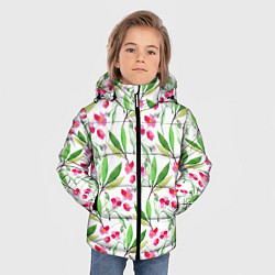 Куртка зимняя для мальчика Tender flowers, цвет: 3D-светло-серый — фото 2