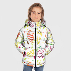 Куртка зимняя для мальчика Вкусности, цвет: 3D-красный — фото 2