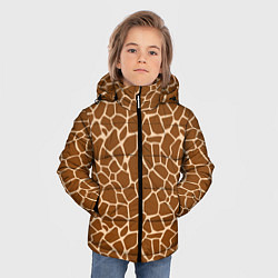 Куртка зимняя для мальчика Пятнистая шкура жирафа, цвет: 3D-красный — фото 2
