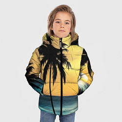 Куртка зимняя для мальчика Вечер на отдыхе, цвет: 3D-светло-серый — фото 2