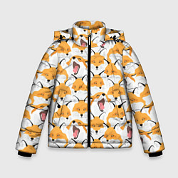 Куртка зимняя для мальчика Хитрые лисы, цвет: 3D-красный
