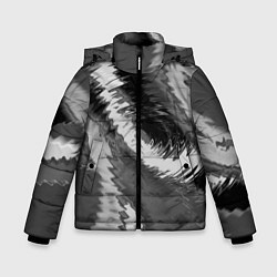Куртка зимняя для мальчика Абстрактный узор в серых тонах, цвет: 3D-светло-серый