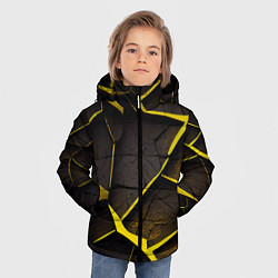 Куртка зимняя для мальчика Угольные разломы, цвет: 3D-красный — фото 2