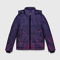 Куртка зимняя для мальчика Лучи - фиолетовый и розовый - Хуф и Ся, цвет: 3D-черный