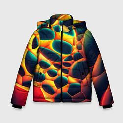 Куртка зимняя для мальчика Лавовые пузыри, цвет: 3D-красный