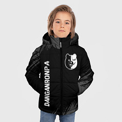 Куртка зимняя для мальчика Danganronpa glitch на темном фоне: надпись, символ, цвет: 3D-черный — фото 2