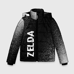 Куртка зимняя для мальчика Zelda glitch на темном фоне: по-вертикали, цвет: 3D-черный