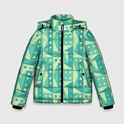 Зимняя куртка для мальчика Green geometry