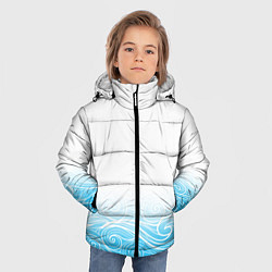 Куртка зимняя для мальчика Гинтама текстура, цвет: 3D-светло-серый — фото 2