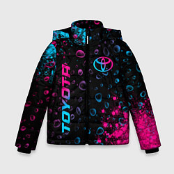 Зимняя куртка для мальчика Toyota - neon gradient: надпись, символ