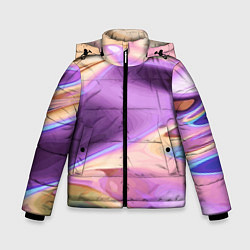 Куртка зимняя для мальчика Голографический арт, цвет: 3D-светло-серый