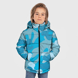 Куртка зимняя для мальчика Камуфляж военный синий, цвет: 3D-красный — фото 2
