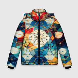 Куртка зимняя для мальчика Geometric mosaic, цвет: 3D-черный