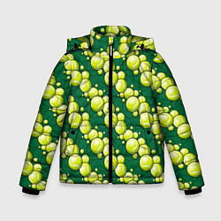 Куртка зимняя для мальчика Большой теннис - мячики, цвет: 3D-светло-серый