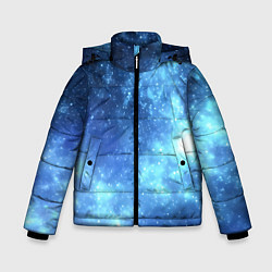 Куртка зимняя для мальчика Яркие звёзды в космосе, цвет: 3D-черный