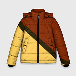 Зимняя куртка для мальчика Желто-красный диагональ