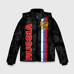 Куртка зимняя для мальчика Russia black style, цвет: 3D-черный