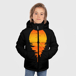 Куртка зимняя для мальчика Лавовый закат, цвет: 3D-светло-серый — фото 2