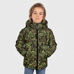 Куртка зимняя для мальчика Магические грибы - камуфляж, цвет: 3D-черный — фото 2
