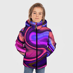 Куртка зимняя для мальчика Волшебные волны, цвет: 3D-светло-серый — фото 2