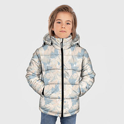 Куртка зимняя для мальчика Паттерн листьев, цвет: 3D-светло-серый — фото 2