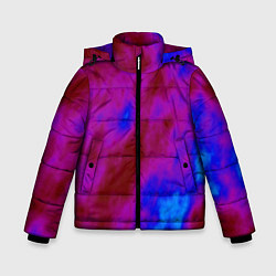 Куртка зимняя для мальчика Абстрактные разводы на воде, цвет: 3D-светло-серый