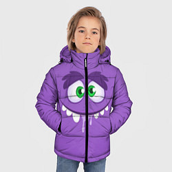 Куртка зимняя для мальчика Глупое лицо монстра, цвет: 3D-черный — фото 2