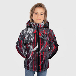 Куртка зимняя для мальчика Красная демоническая кибер броня, цвет: 3D-красный — фото 2