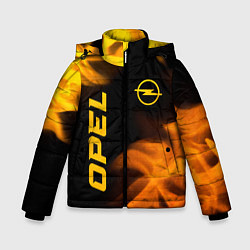 Зимняя куртка для мальчика Opel - gold gradient: надпись, символ