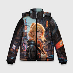 Куртка зимняя для мальчика Боевая городская девчонка, цвет: 3D-светло-серый