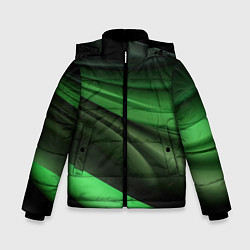 Зимняя куртка для мальчика Темная зеленая текстура